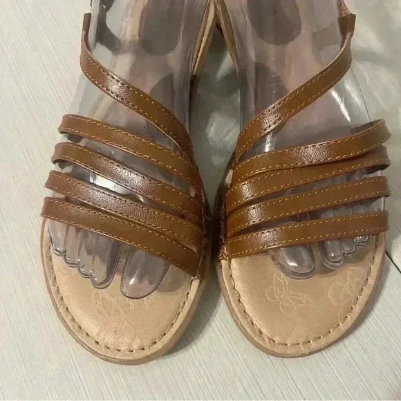 BOC Strappy Sandals - Size 8 - Brown Faux Leather - Picture 4 of 8